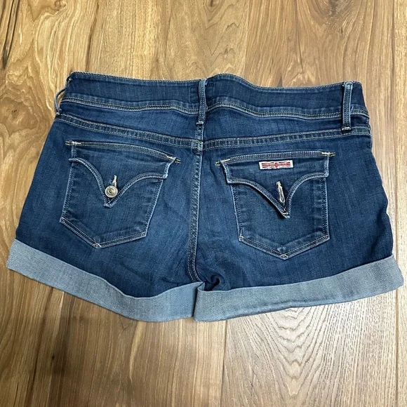 Women's Blue Denim Shorts - Picture 2 of 4